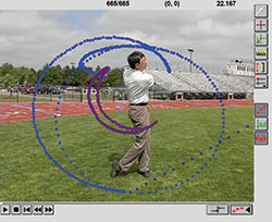 Video analysis of a golf swing