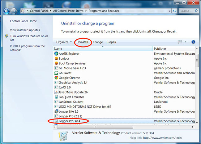 Add And Remove Programs On Windows 7
