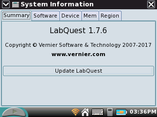 LabQuest screen update view