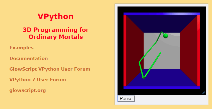 Animated demo of what VPython is capable of