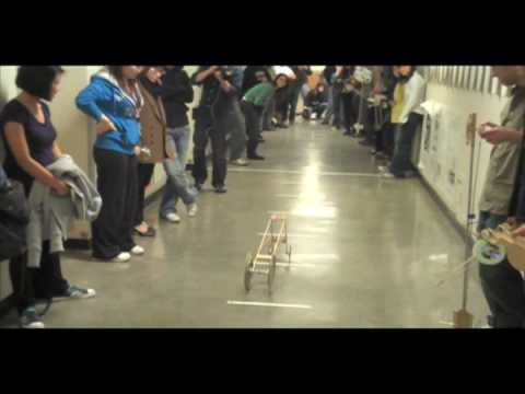 UW Industrial Design students build mousetrap powered race cars.