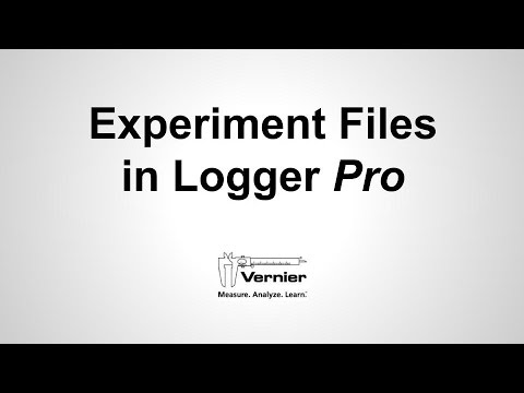 Experiment Files in Logger Pro