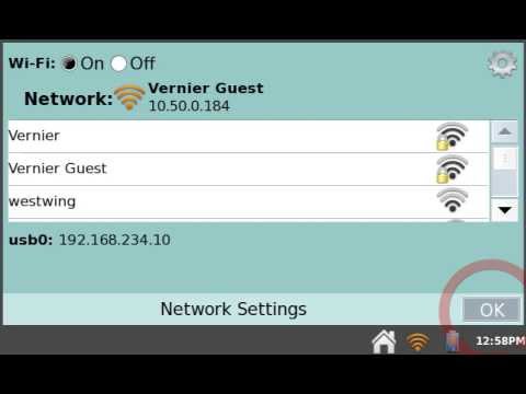 Connecting to a WiFi Network with LabQuest 2