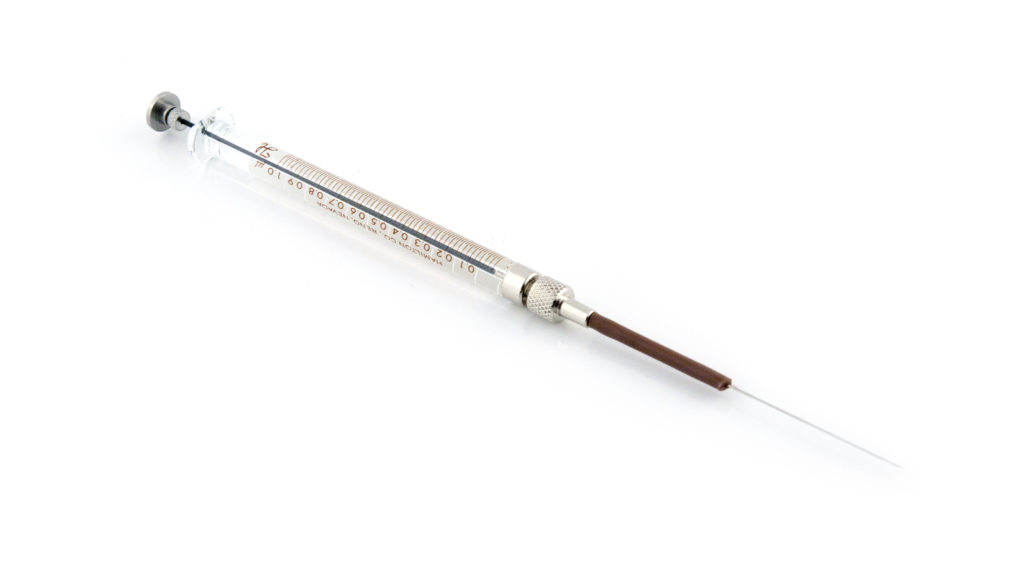 Mini GC 1 μL Hamilton Syringe Vernier
