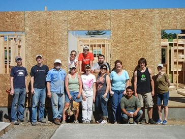 Building a house at the BraunerBrook site with Willamette West Habitat for Humanity