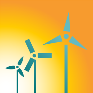 Illustration of wind turbines
