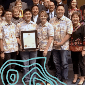 Photo of Glenn Lee and students visiting the Capitol
