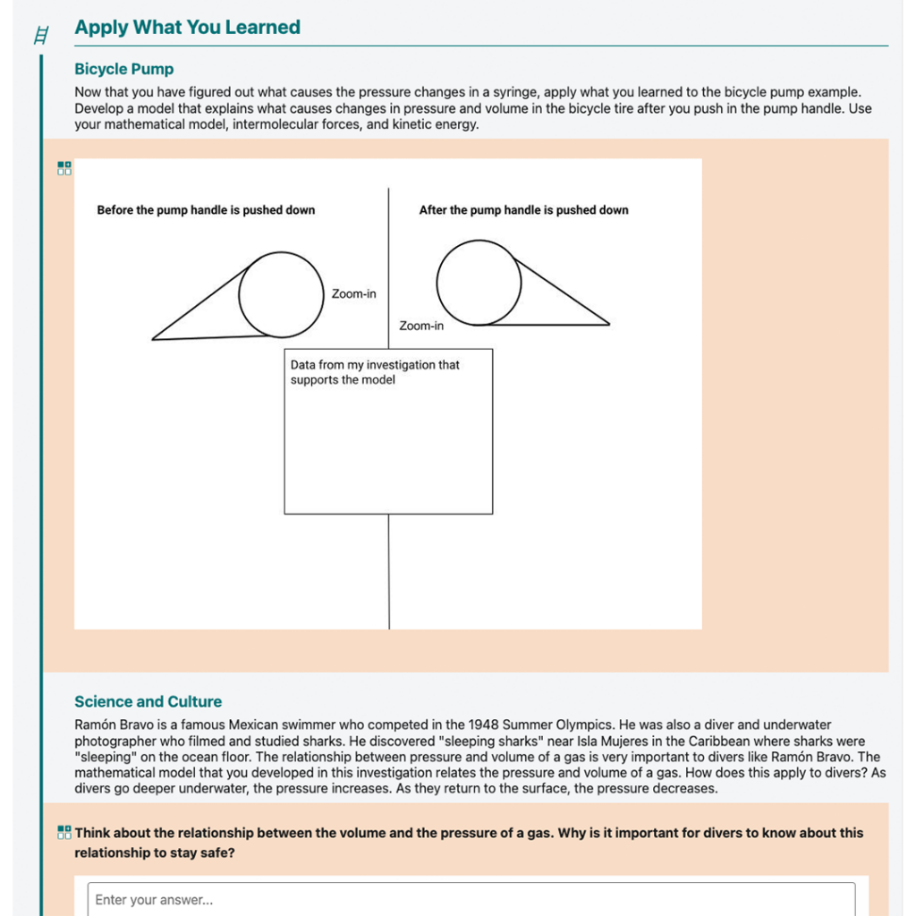 An example of how students demonstrate their understanding in Vernier Connections